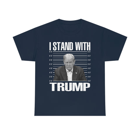 Donald Trump Mugshot T Shirt, I Stand With Trump Mug Shot Tee