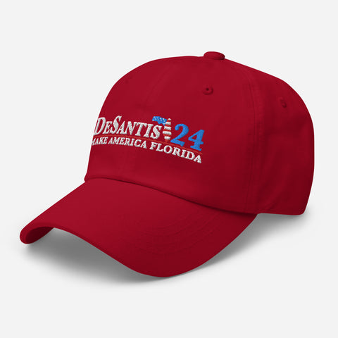 Make America Florida Hat Ron, DeSantis 2024 Embroidered Cap