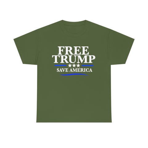 Free Donald Trump T Shirt Save America S - 5XL Tee