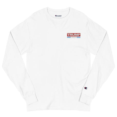 Trump 2024 Take America Back Embroidered Men's Long Sleeve Shirt - Trump Save America Store 2024
