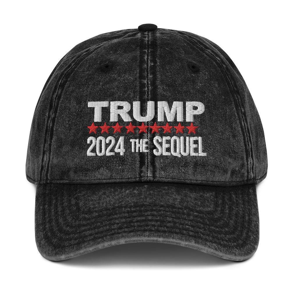 Trump 2024 The Sequel Vintage Cotton Baseball Cap - Trump Save America Store 2024