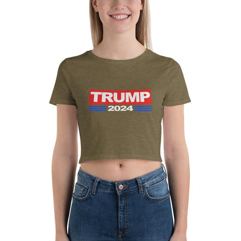 Trump 2024 Women’s Crop Tee - Trump Save America Store 2024