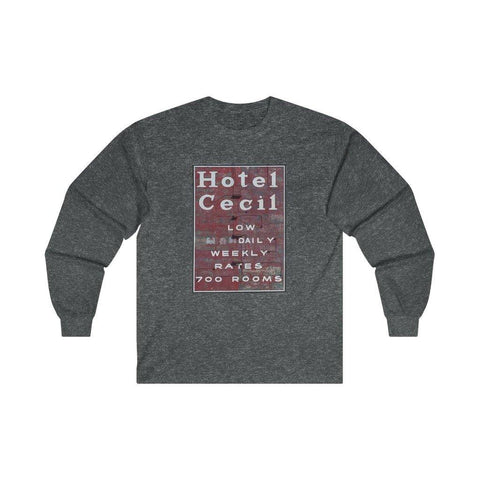 Hotel Cecil T Shirt - Long Sleeve Tee - Trump Save America Store 2024