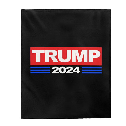 Donald Trump 2024 Velveteen Plush Blanket - Trump Save America Store 2024