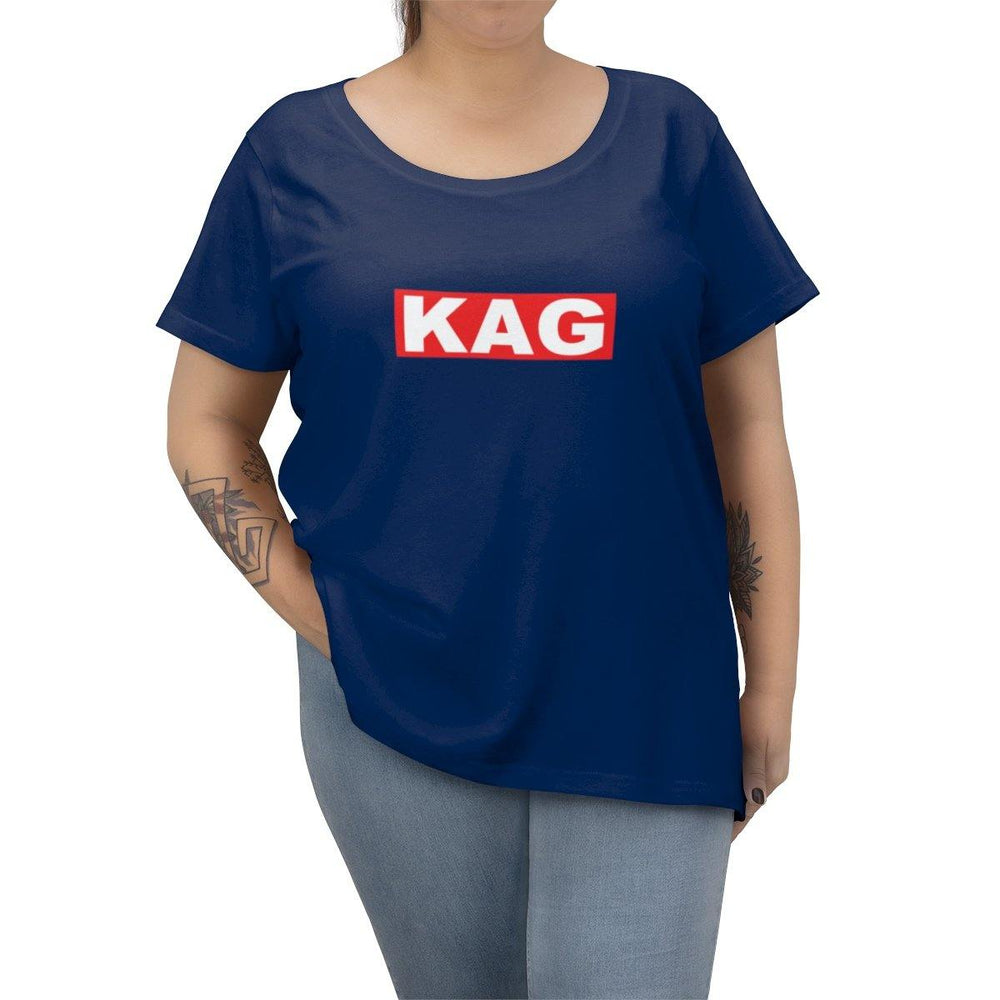 KAG 2020 Women's Curvy T-Shirt - Trump 2020 Shirt - Keep America Great Tee - Donald Trump 2020 - Trump Save America Store 2024