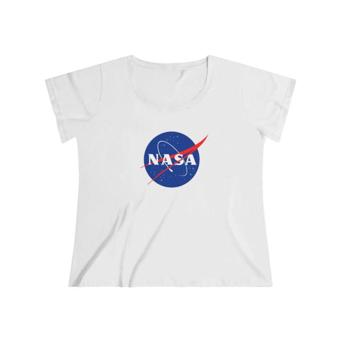 NASA Women's Shirt - NASA Space Distressed T-Shirt - Womens Plus Size T-Shirt - Womens Curvy Tee - Trump Save America Store 2024