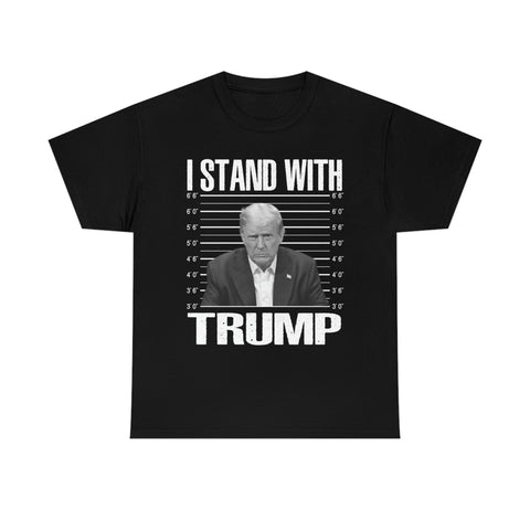 Donald Trump Mugshot T Shirt, I Stand With Trump Mug Shot Tee