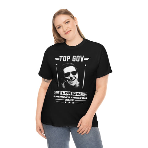 Top Gov Shirt, (S - 5XL) Short Sleeve Black Tee