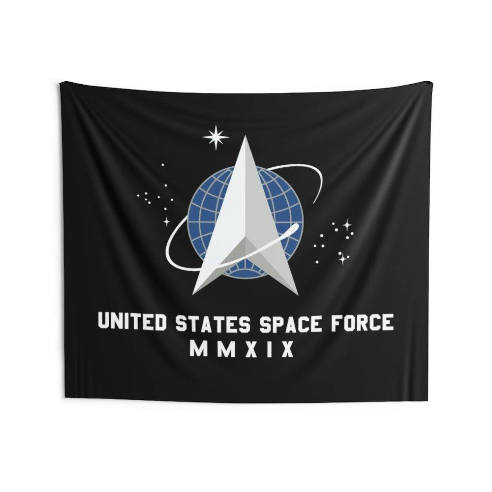 Space Force Flag United States Space Force Logo MMXIX Indoor Wall Tapestries - Trump Save America Store 2024