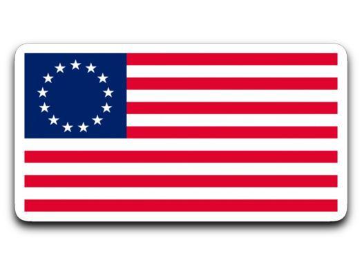 Betsy Ross Flag Car Decal - Trump Save America Store 2024