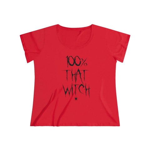 100% That Bitch Womens Plus Size T-Shirt - Halloween Tee - Scary Halloween Shirt - Trump Save America Store 2024
