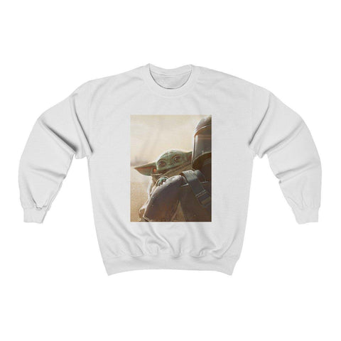 Baby Yoda Shirt, Mens Womens Crewneck Sweatshirt - Trump Save America Store 2024