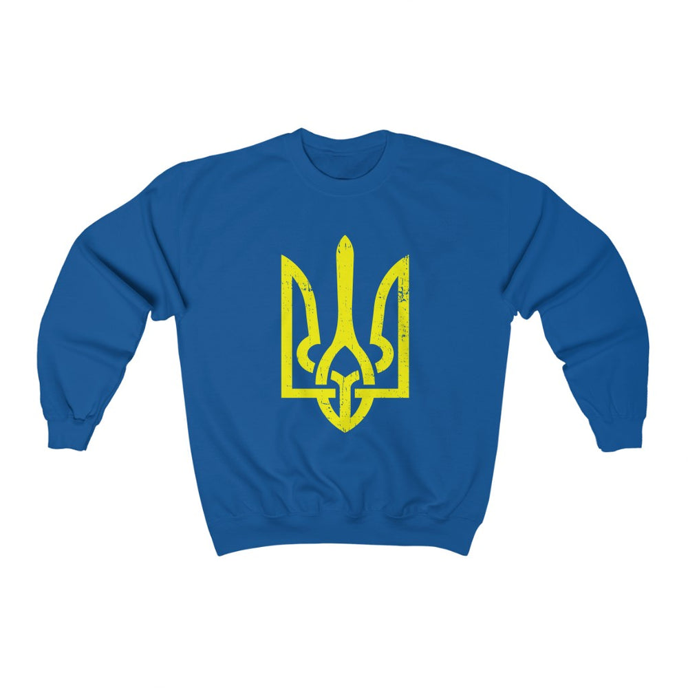 Ukraine Shirt Ukrainian Distressed Coat Of Arms Crewneck Sweatshirt