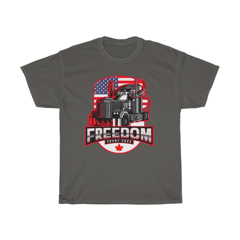 MANDATE FREEDOM T-Shirt, Freedom Convoy USA Canada Flag Trucker Shirt