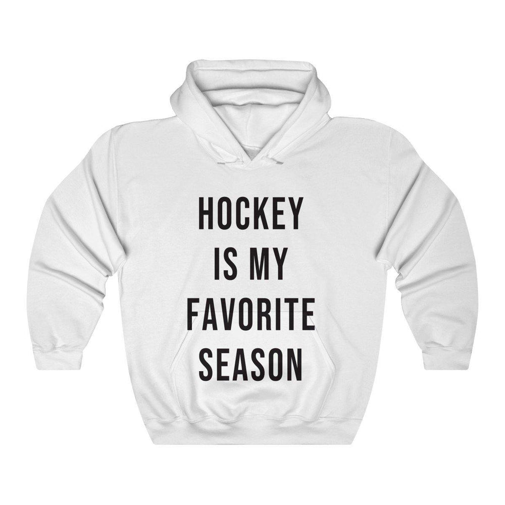 Hockey Is My Favorite Season Hooded Sweatshirt - Womens Hockey Sweater - Hockey Shirts - Fall Sweatshirts - Trump Save America Store 2024