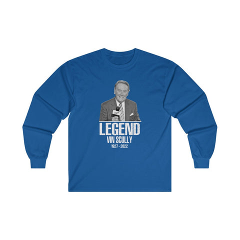 Vin Scully Shirt, RIP Vin Scully Microphone Long Sleeve Tee