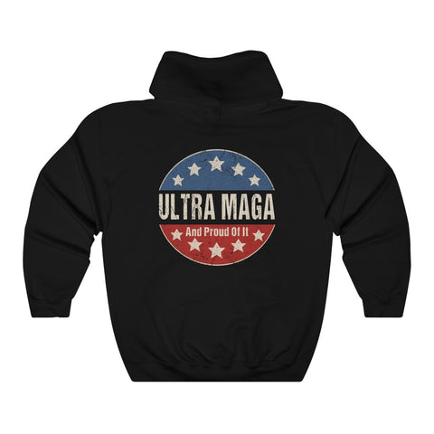 Ultra MAGA Hoodie, Maga King Sweatshirt, Anti Biden Trump 2024 Hooded Sweatshirt