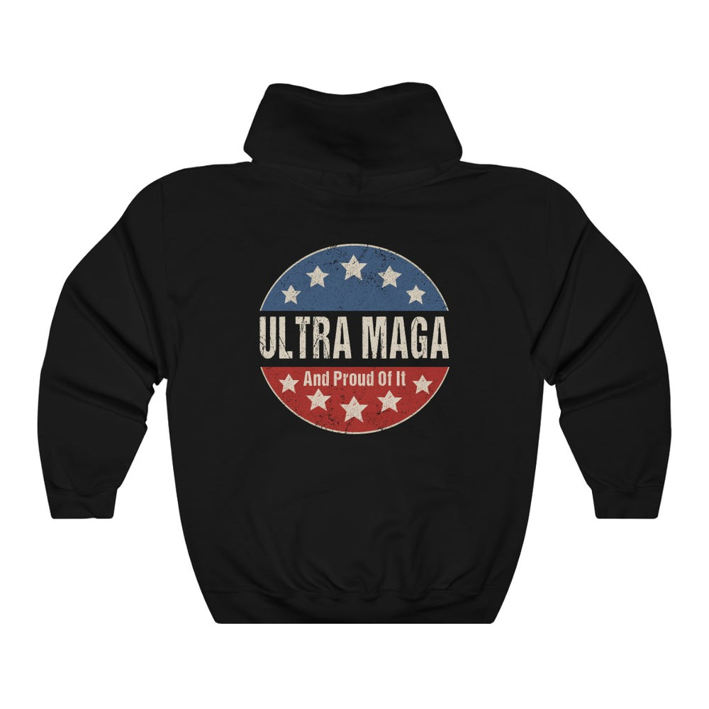 Ultra MAGA Hoodie, Maga King Sweatshirt, Anti Biden Trump 2024 Hooded Sweatshirt
