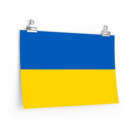 Ukraine Flag Poster Ukrainian Flag Matte Horizontal Posters