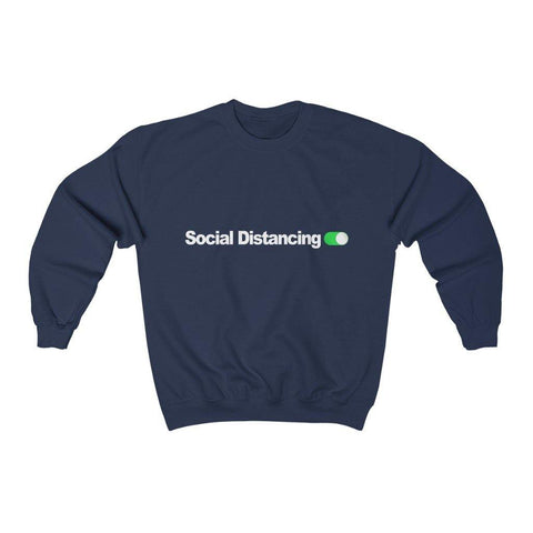 Social Distancing Shirt Switched On Crewneck Sweatshirt - Trump Save America Store 2024