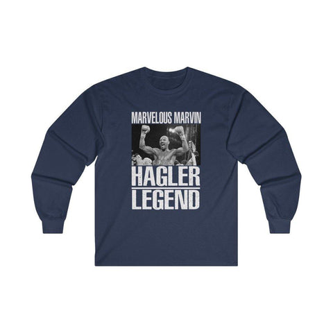 Marvelous Marvin Hagler Shirt - World Champion Long Sleeve T-Shirt - Trump Save America Store 2024