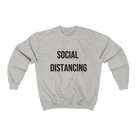 Social Distancing -Sweater - Social Distancing Shirt Mens Womens Crewneck Sweatshirt - Trump Save America Store 2024