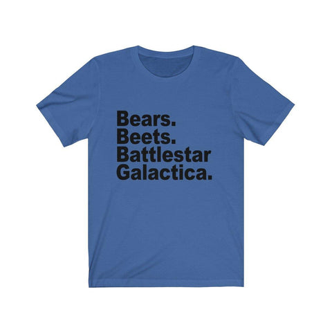 Bears Beets Battlestar Galactica Short Sleeve T-Shirt - Shirt - Trump Save America Store 2024