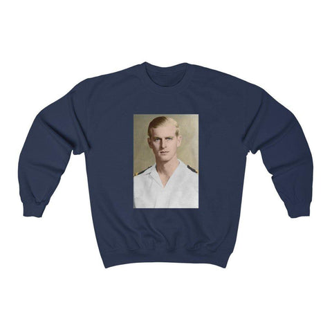 Copy of Young Prince Philip Shirt - Duke of Edinburgh Crewneck Sweatshirt - Trump Save America Store 2024