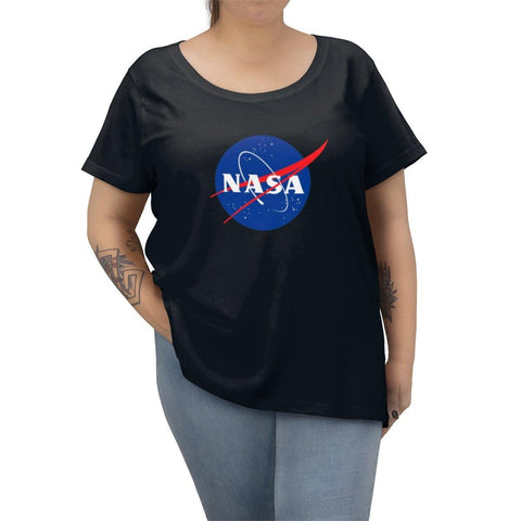 NASA Women's Shirt - NASA Space Distressed T-Shirt - Womens Plus Size T-Shirt - Womens Curvy Tee - Trump Save America Store 2024