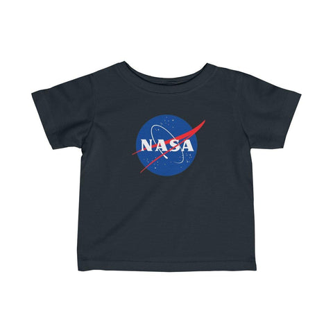 NASA Logo Infant Fine Jersey Shirt - Space Tees - NASA Space Distressed Infants T-Shirts - KIds Tees - Girls NASA Shirt - Boys Space T-Shirt - Trump Save America Store 2024