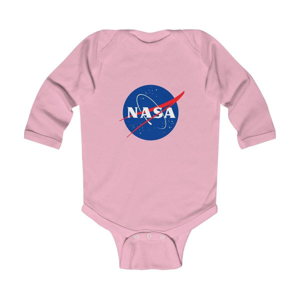 NASA Logo Infant Long Sleeve Bodysuit - Space Tees - NASA Space Distressed Shirt - Infants Onesies - Trump Save America Store 2024