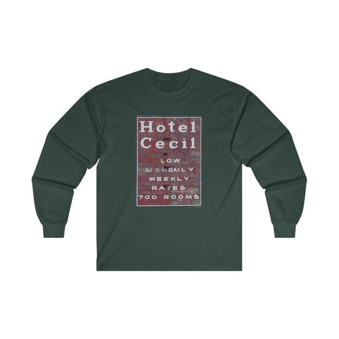 Hotel Cecil T Shirt - Long Sleeve Tee - Trump Save America Store 2024