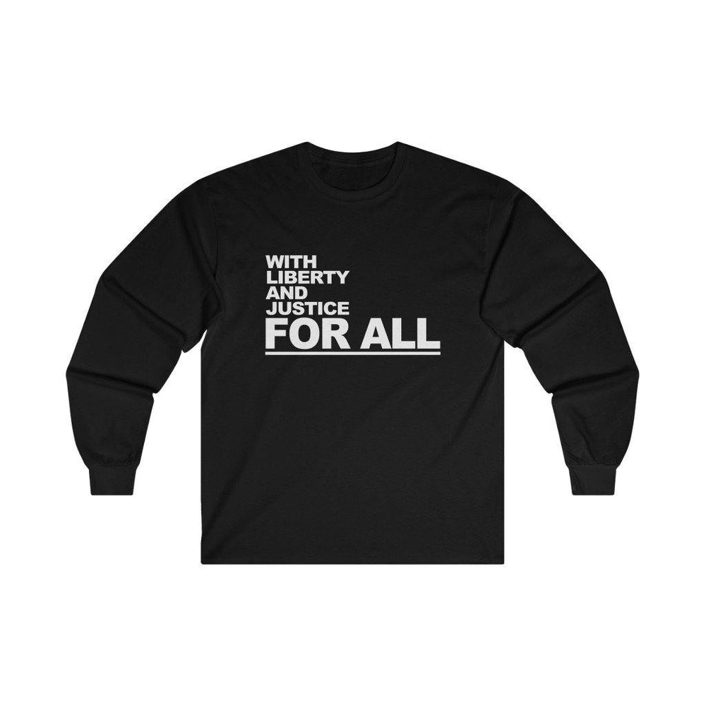 With Liberty And Justice For All Shirt - Daunte Wright Long Sleeve T-Shirt - Trump Save America Store 2024