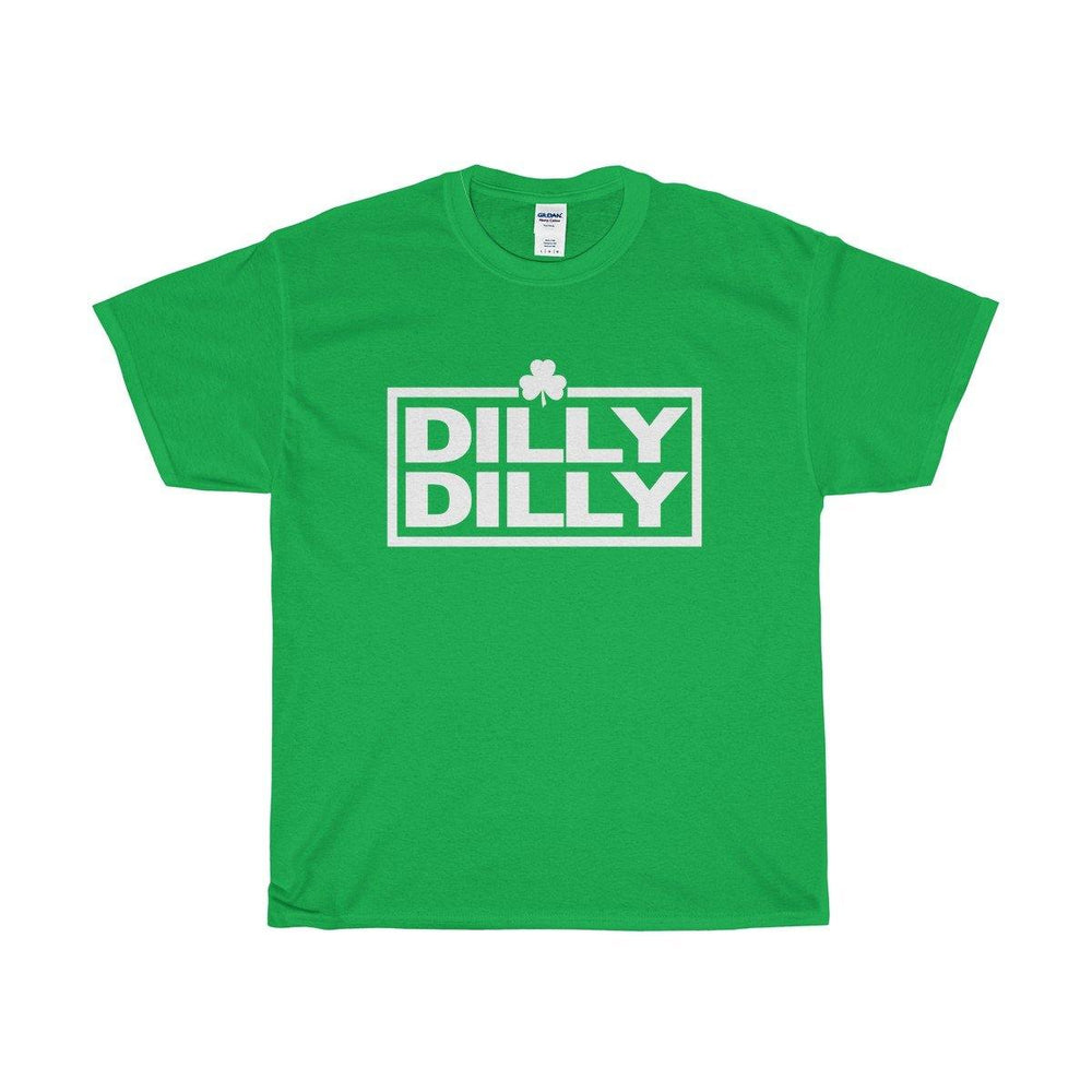 Mens Dilly Dilly St Patricks Day Irish Shamrock Green And White Shirt - Trump Save America Store 2024