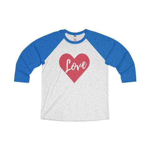 Womens Valentines Day Love Heart Raglan Shirt New For Valentines Day 2018 - Trump Save America Store 2024