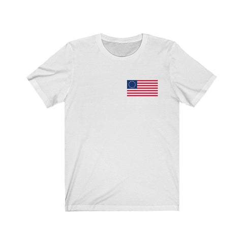 Betsy Ross American Flag Unisex Jersey Short Sleeve T-shirt - Trump Save America Store 2024