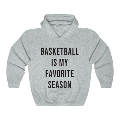 Basketball Is My Favorite Season Hooded Sweatshirt - Womens Basketball Hoodie - Basketball Shirts - Fall Hoodies - Trump Save America Store 2024