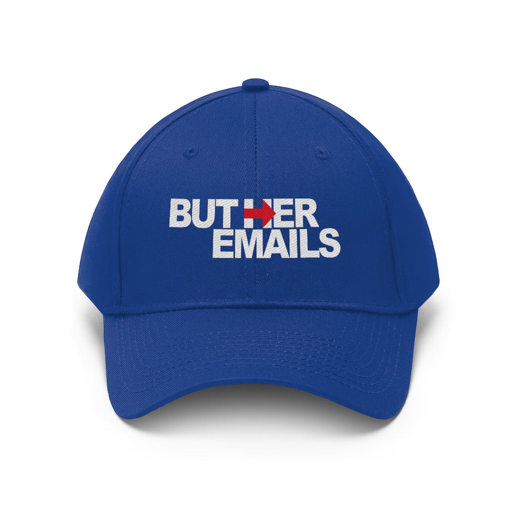 But Her Emails Hat, Hillary Clinton Embroidered Baseball Cap