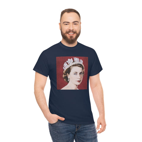 The Queen T Shirt, Unisex Queen Elizabeth Retro Heavy Tee