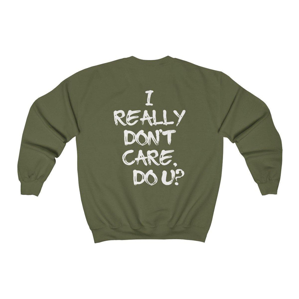 I really Dont Care Do U? Crewneck Sweatshirt - Trump Save America Store 2024