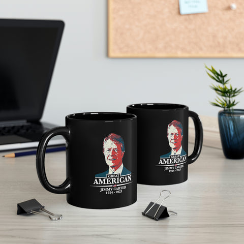 Jimmy Carter Mug, Great American 11oz Black Mug