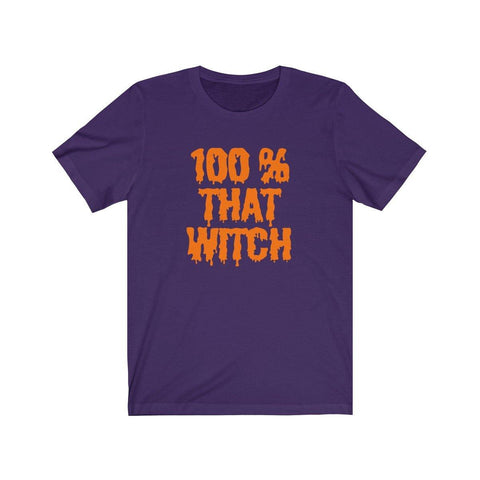 100% Witch Shirt - Womens Halloween T-Shirt - Trump Save America Store 2024