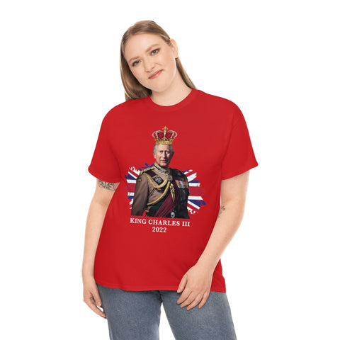 King Charles T Shirt, Royal Queen Elizabeth T-Shirt, King Charles III British Flag Souvenir Tee