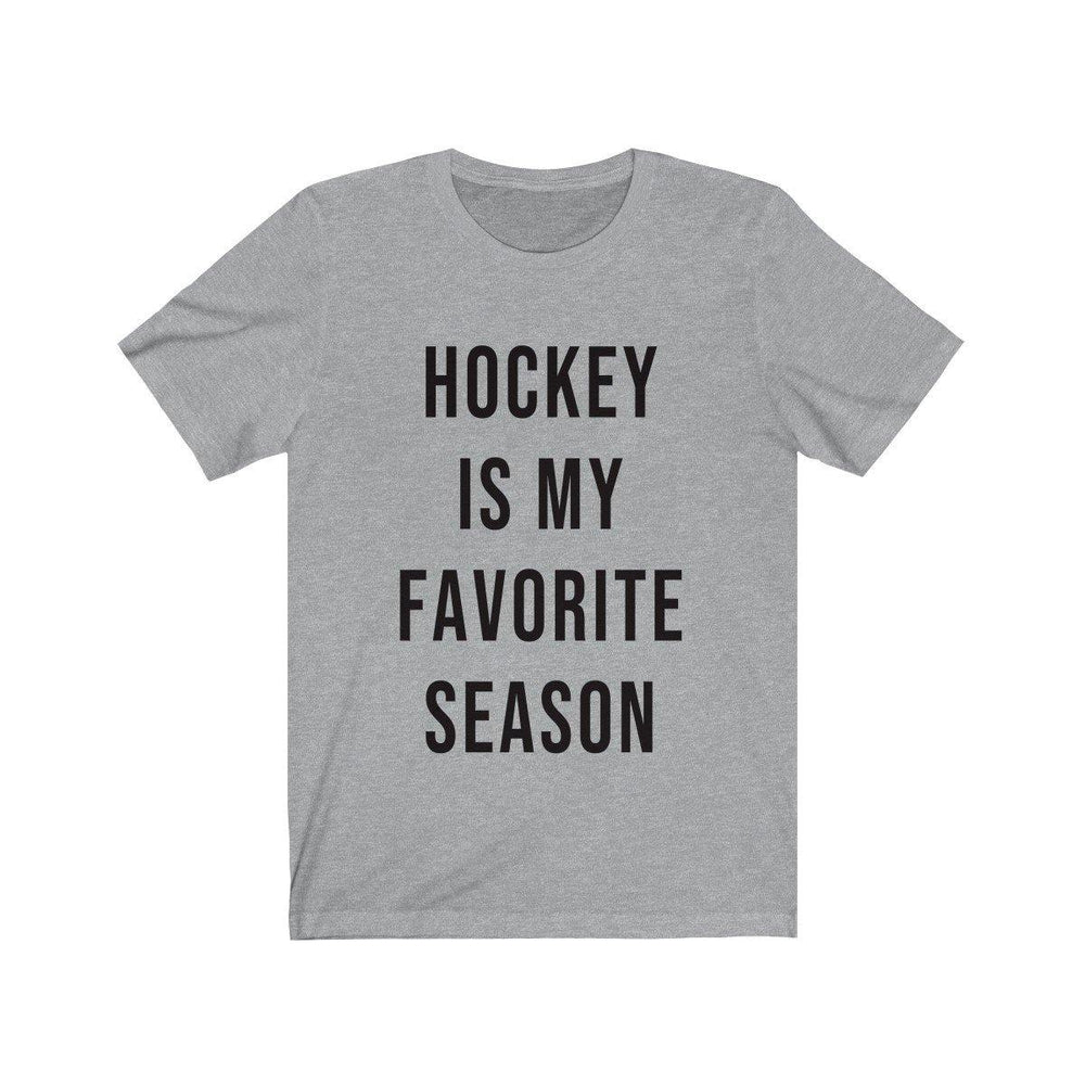 Hockey Is My Favorite Season Short Sleeve T-Shirt - Hockey Shirts - Womens Hockey Tees - Fall T-Shirts - Trump Save America Store 2024