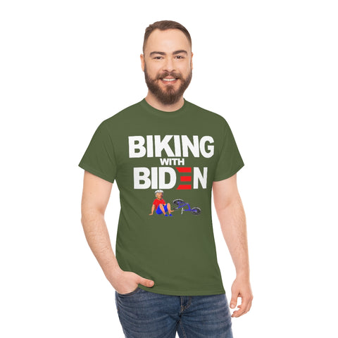 Biden Bike Shirt, Joe Biden Bike Fall Tee, Riding a bike Biking With Biden T-Shirt (S-5xl)