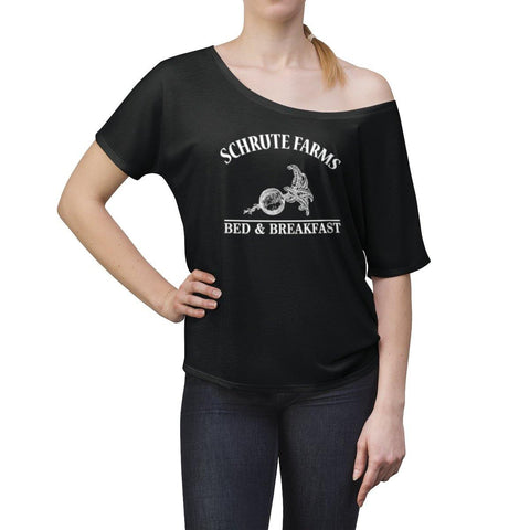 Schrute Farms Women's Slouchy Top - Beets Bed And Breakfast T-Shirt - Trump Save America Store 2024