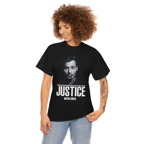 Johnny Depp Justice Shirt, Verdict Souvenir Date Tee (S-5XL) Johnny Wins T-Shirt