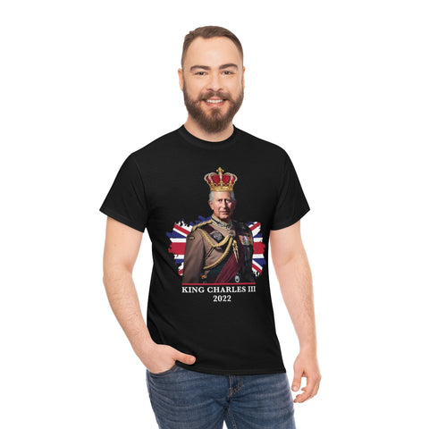 King Charles T Shirt, Royal Queen Elizabeth T-Shirt, King Charles III British Flag Souvenir Tee