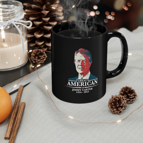 Jimmy Carter Mug, Great American 11oz Black Mug