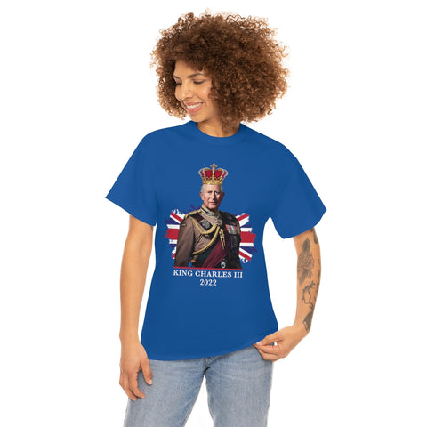 King Charles T Shirt, Royal Queen Elizabeth T-Shirt, King Charles III British Flag Souvenir Tee